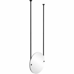 Allied Brass Round Frameless Ceiling Hung Mirror -Allied Brass Shop ai ch90 bkm s3