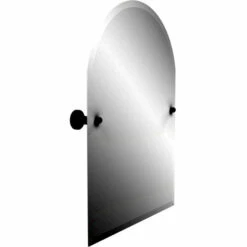 Allied Brass Dottingham Collection Frameless Beveled Edge Arch-Top Mirror