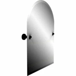 Allied Brass Dottingham Collection Frameless Beveled Edge Arch-Top Mirror -Allied Brass Shop ai dt94 bkm s3