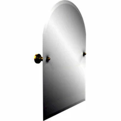 Allied Brass Dottingham Collection Frameless Beveled Edge Arch-Top Mirror -Allied Brass Shop ai dt94 pb s3