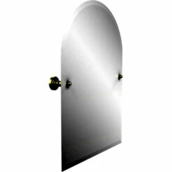 Allied Brass Dottingham Collection Frameless Beveled Edge Arch-Top Mirror -Allied Brass Shop ai dt94 sbr s3