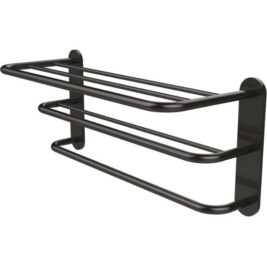 Allied Brass Hotel Collection 3-Tier Hotel Shelf W/Towel Rack 5 Allied Brass Hotel Collection 3-Tier Hotel Shelf W/Towel Rack - Image 5