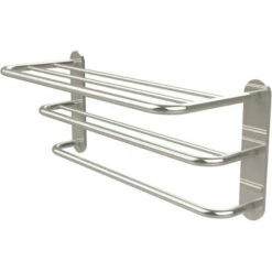 Allied Brass Hotel Collection 3-Tier Hotel Shelf W/Towel Rack 22 Allied Brass Hotel Collection 3-Tier Hotel Shelf W/Towel Rack -Allied Brass Shop ai htl3 pni s3