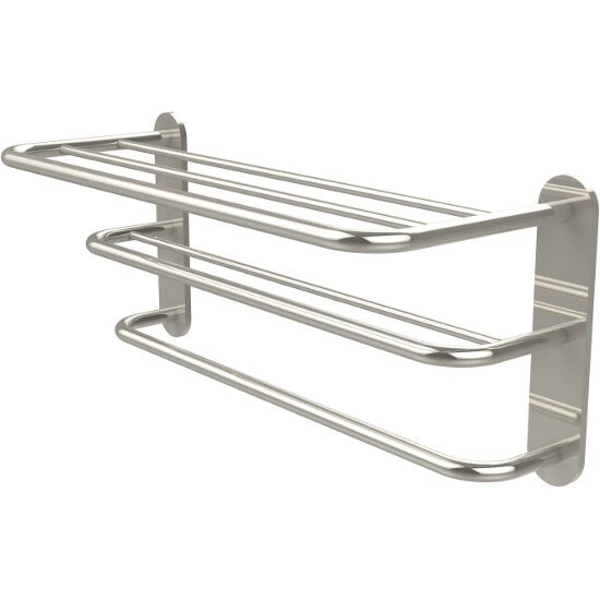 Allied Brass Hotel Collection 3-Tier Hotel Shelf W/Towel Rack 9 Allied Brass Hotel Collection 3-Tier Hotel Shelf W/Towel Rack - Image 9
