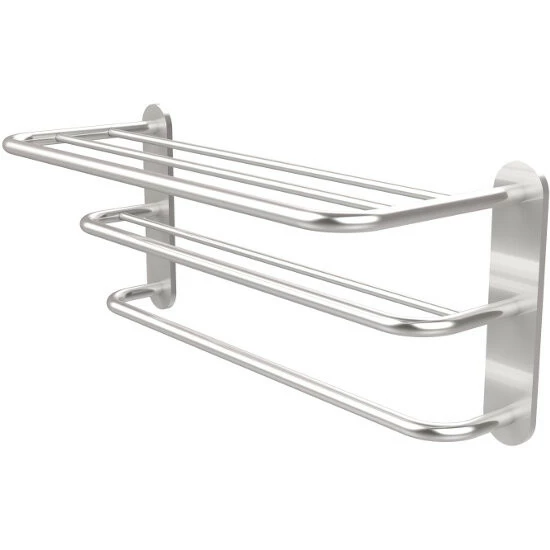Allied Brass Hotel Collection 3-Tier Hotel Shelf W/Towel Rack 11 Allied Brass Hotel Collection 3-Tier Hotel Shelf W/Towel Rack - Image 11