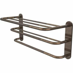Allied Brass Hotel Collection 3-Tier Hotel Shelf W/Towel Rack 26 Allied Brass Hotel Collection 3-Tier Hotel Shelf W/Towel Rack -Allied Brass Shop ai htl3 vb s3