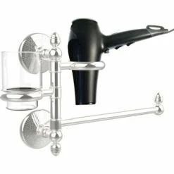 Allied Brass Monte Carlo Collection Combination Towel Bar, Tumbler Holder, And Hair Dryer Support -Allied Brass Shop ai mcgtbd1 pc s3