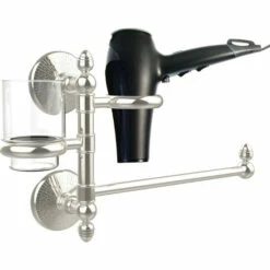 Allied Brass Monte Carlo Collection Combination Towel Bar, Tumbler Holder, And Hair Dryer Support -Allied Brass Shop ai mcgtbd1 pni s3