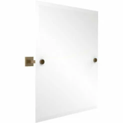 Montero Collection Contemporary Frameless Rectangular Tilt Mirror With Beveled Edge By Allied Brass -Allied Brass Shop ai mt92 bbr s3