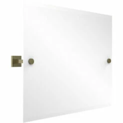 Montero Collection Contemporary Frameless Rectangular Tilt Mirror With Beveled Edge By Allied Brass