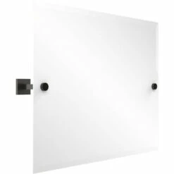 Montero Collection Contemporary Frameless Rectangular Tilt Mirror With Beveled Edge By Allied Brass -Allied Brass Shop ai mt93 orb s3