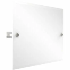 Montero Collection Contemporary Frameless Rectangular Tilt Mirror With Beveled Edge By Allied Brass -Allied Brass Shop ai mt93 pc s3