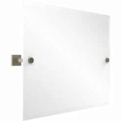 Montero Collection Contemporary Frameless Rectangular Tilt Mirror With Beveled Edge By Allied Brass -Allied Brass Shop ai mt93 pew s3