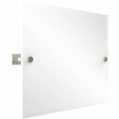 Montero Collection Contemporary Frameless Rectangular Tilt Mirror With Beveled Edge By Allied Brass -Allied Brass Shop ai mt93 pni s3