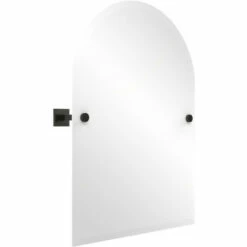 Montero Collection Contemporary Frameless Arched Top Tilt Mirror With Beveled Edge By Allied Brass -Allied Brass Shop ai mt94 orb s3
