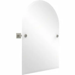 Montero Collection Contemporary Frameless Arched Top Tilt Mirror With Beveled Edge By Allied Brass -Allied Brass Shop ai mt94 pni s3