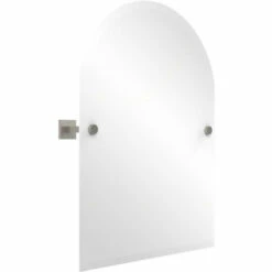 Montero Collection Contemporary Frameless Arched Top Tilt Mirror With Beveled Edge By Allied Brass -Allied Brass Shop ai mt94 sn s3