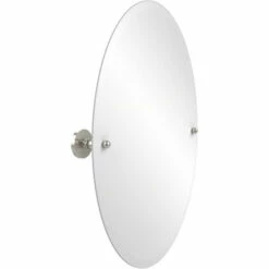 Prestige Skyline Collection Frameless Round Tilt Mirror With Beveled Edge By Allied Brass -Allied Brass Shop ai p1091 pni s3