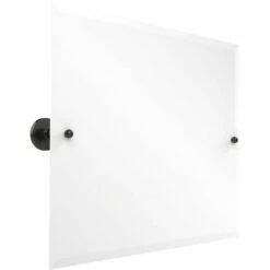 Prestige Skyline Collection Frameless Rectangular Tilt Mirror With Beveled Edge By Allied Brass -Allied Brass Shop ai p1093 orb s3