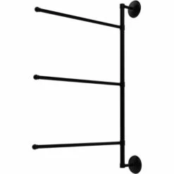Prestige Monte Carlo Collection 3 Swing Arm Vertical 28 Inch Towel Bar By Allied Brass -Allied Brass Shop ai pmc2731628 bkm s3