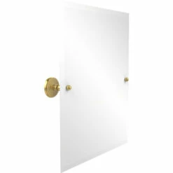 Prestige Monte Carlo Collection Frameless Rectangular Tilt Mirror With Beveled Edge By Allied Brass -Allied Brass Shop ai pmc92 pb s3
