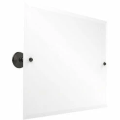 Prestige Monte Carlo Collection Frameless Rectangular Tilt Mirror With Beveled Edge By Allied Brass -Allied Brass Shop ai pmc93 orb s3