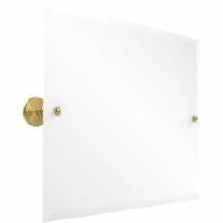 Prestige Monte Carlo Collection Frameless Rectangular Tilt Mirror With Beveled Edge By Allied Brass -Allied Brass Shop ai pmc93 pb s3