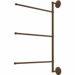 Prestige Que New Collection 3 Swing Arm Vertical 28 Inch Towel Bar By Allied Brass