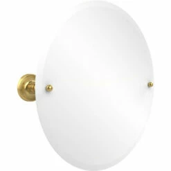 Prestige Regal Collection Frameless Round Tilt Mirror With Beveled Edge By Allied Brass -Allied Brass Shop ai pr90 pb s3