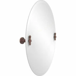 Retro Dot Collection Frameless Round Tilt Mirror With Beveled Edge By Allied Brass -Allied Brass Shop ai rd91 ca s3