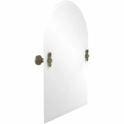 Retro Dot Collection Frameless Arched Top Tilt Mirror With Beveled Edge By Allied Brass -Allied Brass Shop ai rd94 abr s3