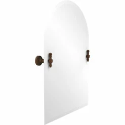 Retro Dot Collection Frameless Arched Top Tilt Mirror With Beveled Edge By Allied Brass