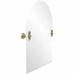 Retro Dot Collection Frameless Arched Top Tilt Mirror With Beveled Edge By Allied Brass -Allied Brass Shop ai rd94 sbr s3