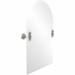 Retro Dot Collection Frameless Arched Top Tilt Mirror With Beveled Edge By Allied Brass -Allied Brass Shop ai rd94 sn s3