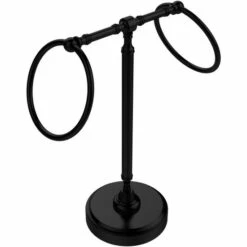 Allied Brass Retro-Dot Collection Guest Towel Holder With Two Arms -Allied Brass Shop ai rdm3 bkm s3