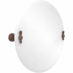 Retro Wave Collection Frameless Round Tilt Mirror With Beveled Edge By Allied Brass -Allied Brass Shop ai rw90 ca s3