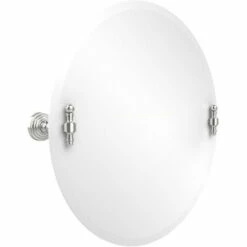 Retro Wave Collection Frameless Round Tilt Mirror With Beveled Edge By Allied Brass -Allied Brass Shop ai rw90 pc s3