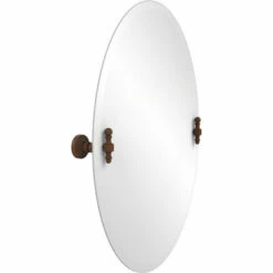 Retro Wave Collection Frameless Round Tilt Mirror With Beveled Edge By Allied Brass -Allied Brass Shop ai rw91 abz s3