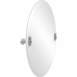 Retro Wave Collection Frameless Round Tilt Mirror With Beveled Edge By Allied Brass -Allied Brass Shop ai rw91 pc s3