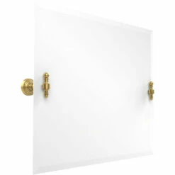 Retro Wave Collection Frameless Rectangular Tilt Mirror With Beveled Edge By Allied Brass 32 Retro Wave Collection Frameless Rectangular Tilt Mirror With Beveled Edge By Allied Brass -Allied Brass Shop ai rw93 pb s3