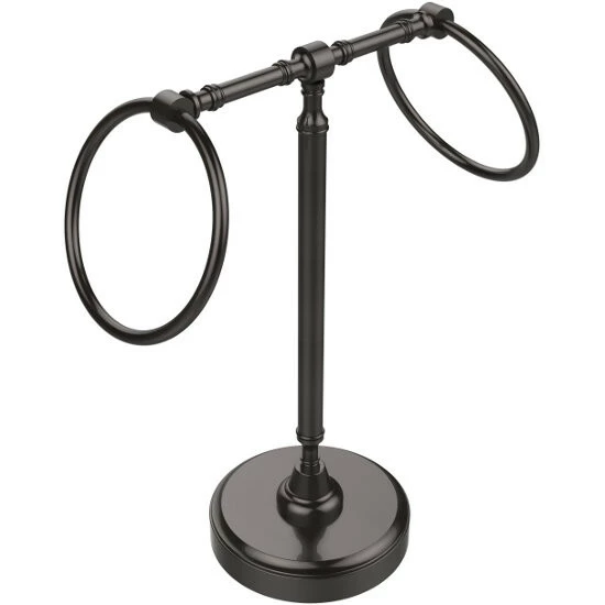 Allied Brass Retro-Wave Collection Guest Towel Holder With Two Rings 5 Allied Brass Retro-Wave Collection Guest Towel Holder With Two Rings - Image 5