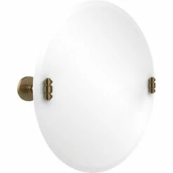 Southbeach Collection Frameless Round Tilt Mirror With Beveled Edge By Allied Brass -Allied Brass Shop ai sb90 bbr s3