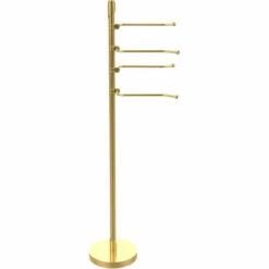 Floor Standing 49 Inch Towel Holder With 4 Pivoting Swing Arms By Allied Brass -Allied Brass Shop ai tr84 pb s3