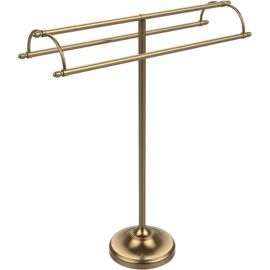 Free Standing Double Arm Towel Holder With Pedestal Base By Allied Brass 2 Free Standing Double Arm Towel Holder With Pedestal Base By Allied Brass - Image 2