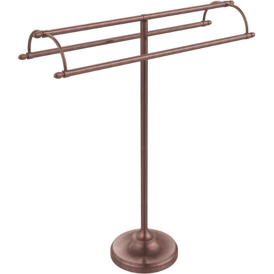 Free Standing Double Arm Towel Holder With Pedestal Base By Allied Brass 4 Free Standing Double Arm Towel Holder With Pedestal Base By Allied Brass - Image 4