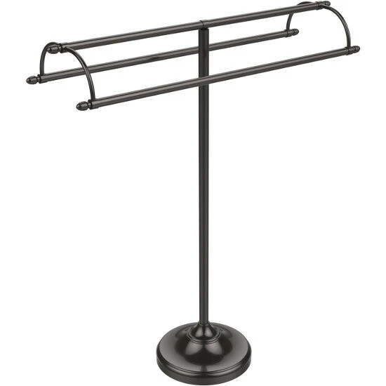 Free Standing Double Arm Towel Holder With Pedestal Base By Allied Brass 5 Free Standing Double Arm Towel Holder With Pedestal Base By Allied Brass - Image 5