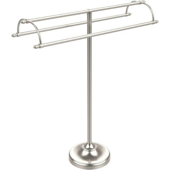 Free Standing Double Arm Towel Holder With Pedestal Base By Allied Brass 12 Free Standing Double Arm Towel Holder With Pedestal Base By Allied Brass - Image 12