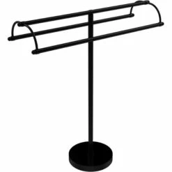 Free Standing Double Arm Towel Holder By Allied Brass -Allied Brass Shop ai ts31 bkm s3