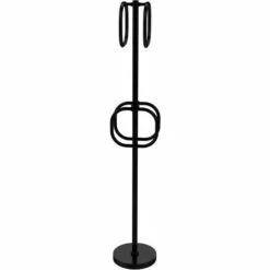 Towel Stand With 4 Integrated Towel Rings By Allied Brass -Allied Brass Shop ai ts40g bkm s3