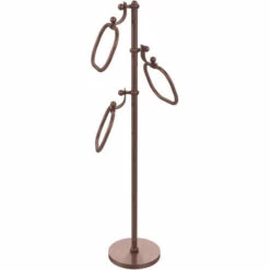 Towel Stand With 9 Inch Oval Towel Rings By Allied Brass -Allied Brass Shop ai ts83t ca s3